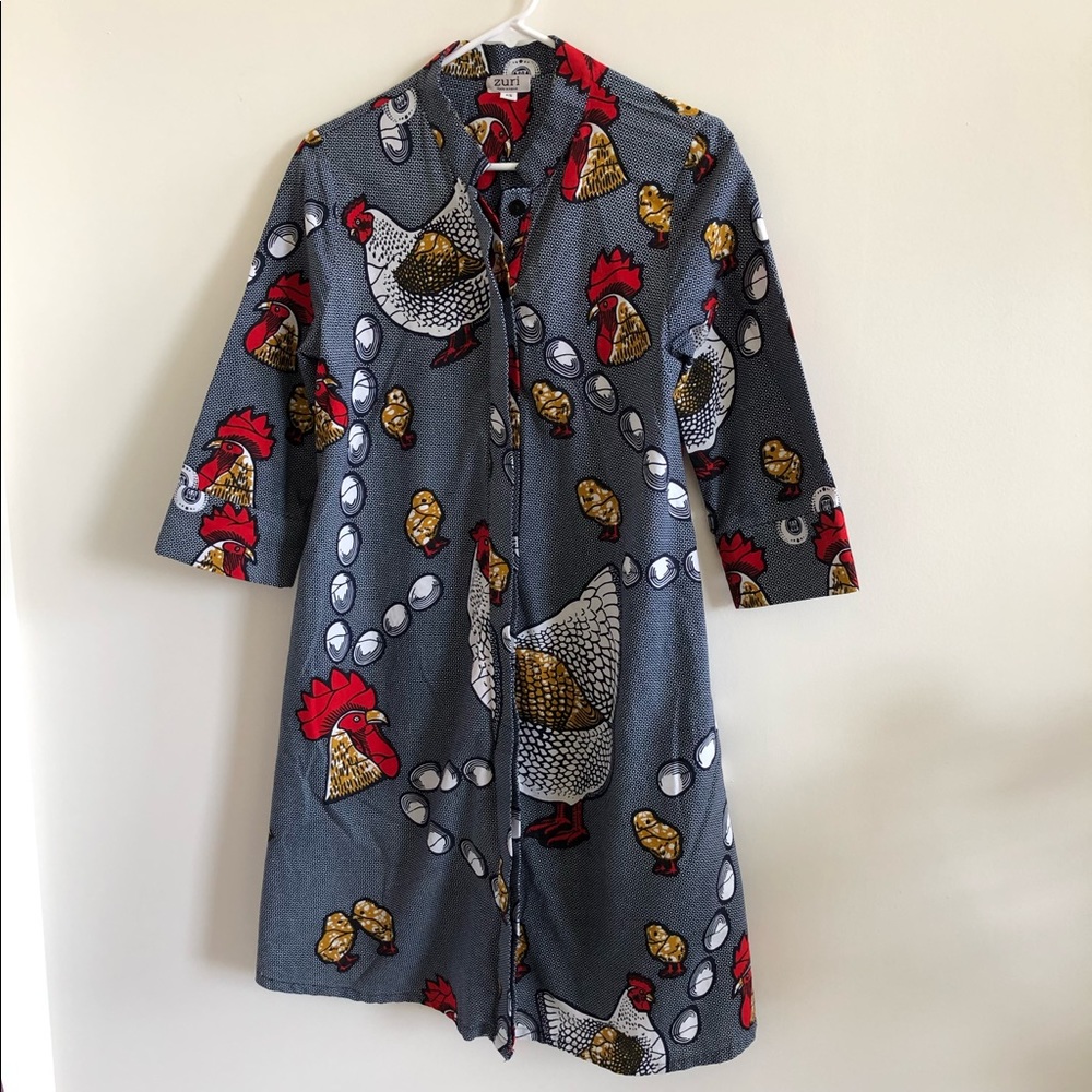 Zuri “Kuku” chicken print dress